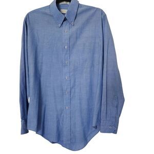 Ketch Men's Blue Button-Down Long Sleeve Shirt Size Large 16 34/35